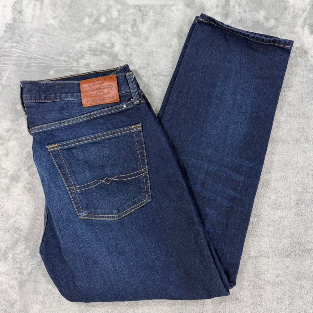 Lucky Brand 221 Straight Leg Jeans Men's Size 36x30 Dark Wash Blue Denim Pants